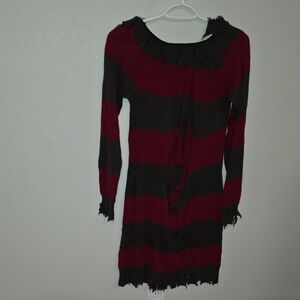 Rubie's Black Sweater with Distressed Edges